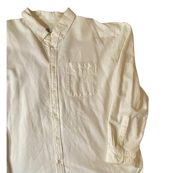 Urban Outfitters Mens White Long Sleeve Button-Up Shirt L 100% Cotton Casual - Picture 12 of 15
